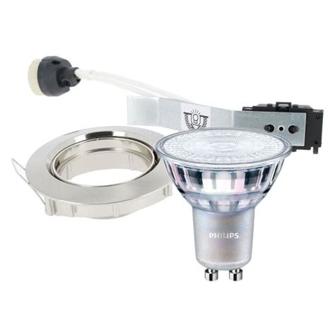 Philips Led Spot Full Ceiling Brushed Steel Adjustable With Gu W