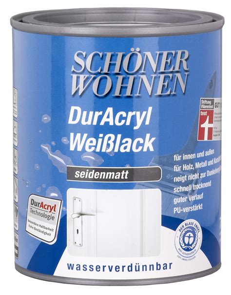 Test Sch Ner Wohnen Duracryl Wei Lack Seidenmatt Stiftung Warentest