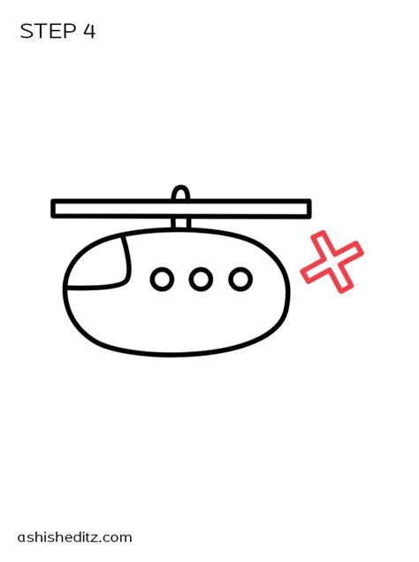 helicopter drawing for kids easy step