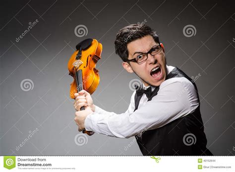 Funny Violin Player Stock Photo Image Of Adult Humour 40152644