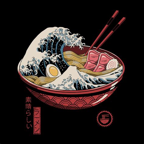 Great Ramen Wave Digital Art By Vincent Trinidad Pixels