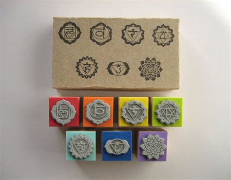 Chakras Rubber Stamps Set Chakras Rubber Stamps Chakras Etsy