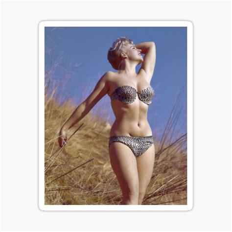 Platinum Blonde Pinup In A Leopard Bikini Sticker For Sale By Lowtech Redbubble