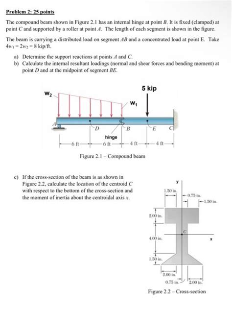 Problem 4 30 Points A Simply Supported Beam Abcd Is