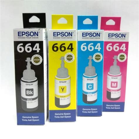 TINTA EPSON 664 ORIGINAL SET 4 WARNA Lazada Indonesia