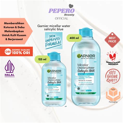 Jual Garnier Micellar Cleansing Water Blue Salicylic 125ml 400ml Shopee Indonesia