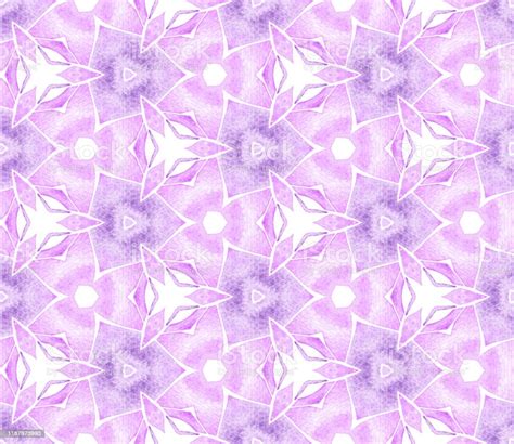 Violet Purple Vintage Seamless Pattern Hand Drawn Stock Illustration