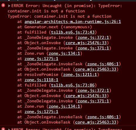 Angular Module Federation Uncaught In Promise Typeerror Container