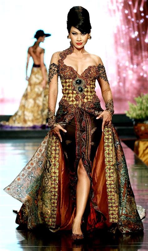 Indonesian Kebaya Jakarta Fashion Week Batik Dress Dresses