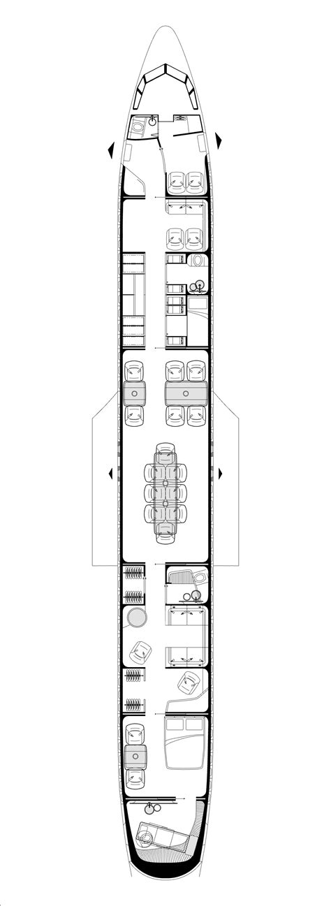 Private Jet Interior Design - VIP aircraft floor plans