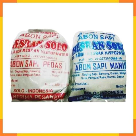 Jual Kualitas Terbaik Abon Sapi Mesran Solo Abon Sapi Pak Mesran Solo