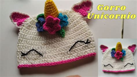 Gorro De Unicornio Paso A Paso Crochet Hat From Unicornio Tejido YouTube