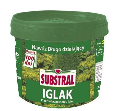 Nawóz SUBSTRAL 100 dni do Iglaków Tui Iglak 10kg 1316101 Cena