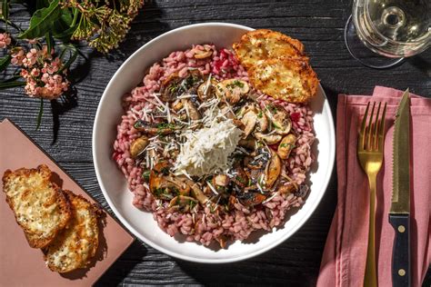 Risotto Met Rode Wijn En Paddestoelen Recept Hellofresh