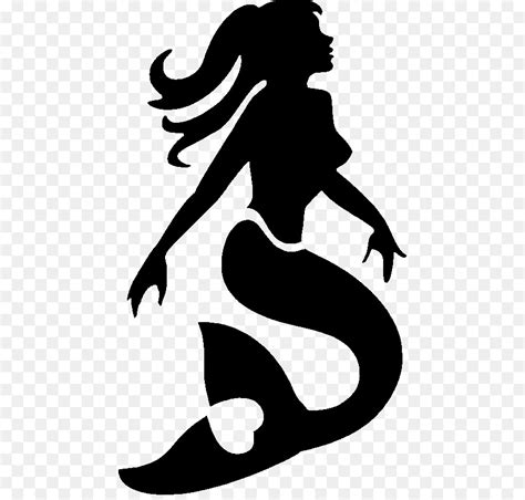 Free Little Mermaid Silhouette Painting, Download Free Little Mermaid ...