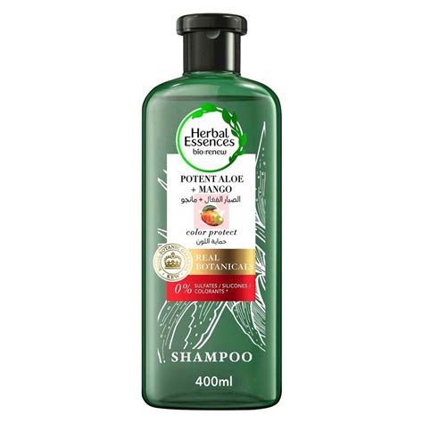 Herbal Essences Color Protect Sulfate Free Potent Aloe Vera Mango Natural Shampoo 400 Ml