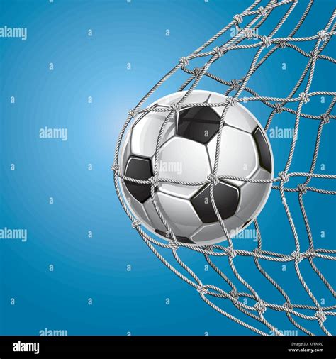 Soccer Goal. A soccer ball in a net. Vector illustration Stock Vector Image & Art - Alamy