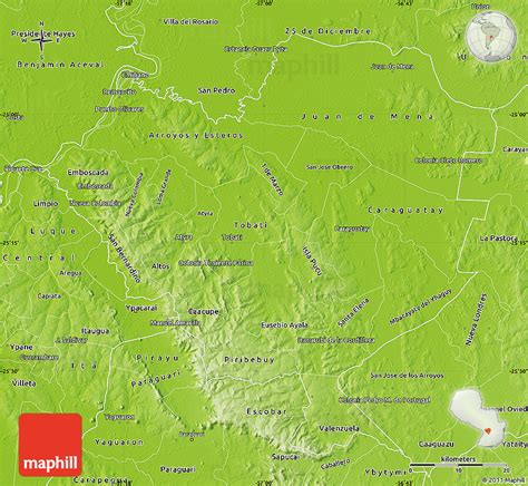 Physical Map of Cordillera