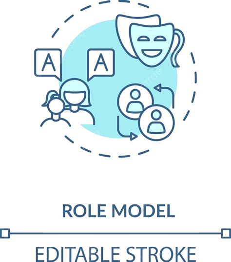 Role Model Concept Icon Contour Metaphor Expertise Vector Contour