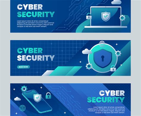 Cyber Security Awareness Banners Set Vector Art & Graphics | freevector.com