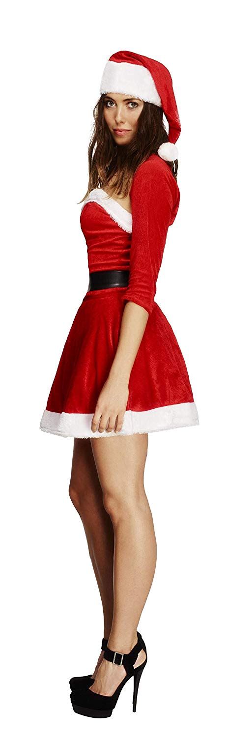 Smiffys 20770S Fever Adult Womens Santa Babe Costume TopToy