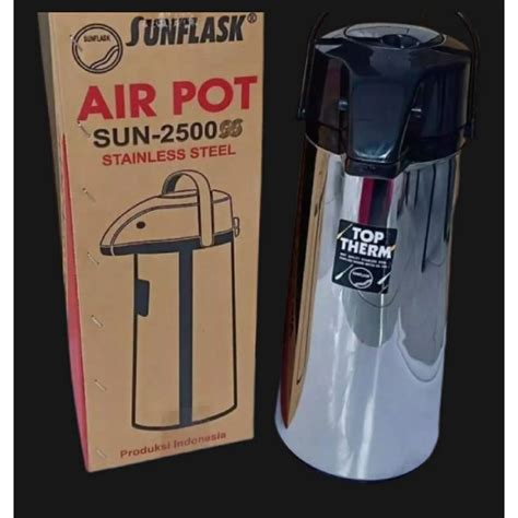 Jual Termos Air Panas Pencet Stainless Steel Sunflask 2 5 Liter AIR