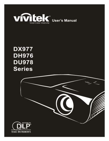 Vivitek DU978 WT Projector Manual De Usuario Manualzz