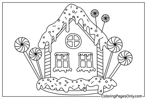 29 páginas para colorear de casas de jengibre ColoringPagesOnly