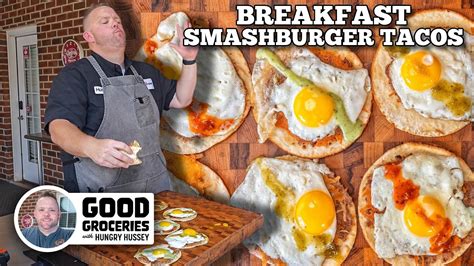 Matt Husseys Breakfast Smash Burger Tacos Blackstone Griddles Youtube