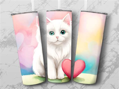 Cute Cats 20oz Skinny Tumbler Design Cute Cats Tumbler Wrap Cute Cats Sublimation Wrap Cute Cats