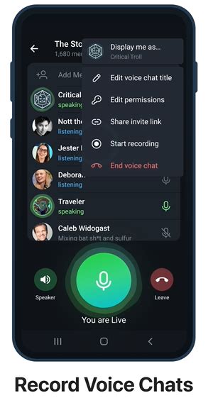 telegram launches  voice chats   unlimited participants
