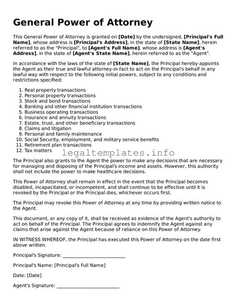 Access Power Of Attorney Template Legaltemplates Info