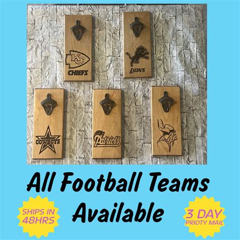 Wall Mounted Magnetic Bottle Opener, All Football Teams Available Mount ...