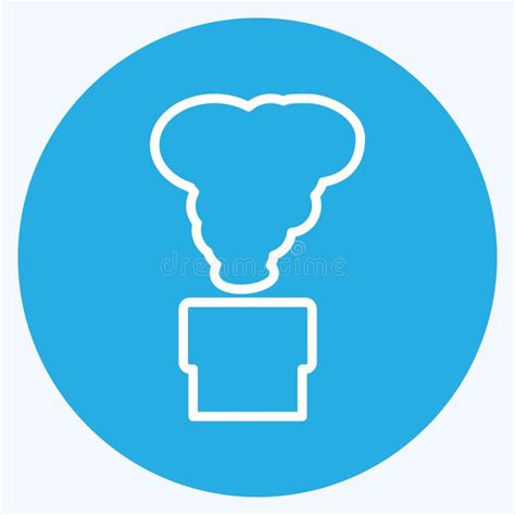 Toxic Fumes Release Icon In Trendy Blue Eyes Style Isolated On Soft