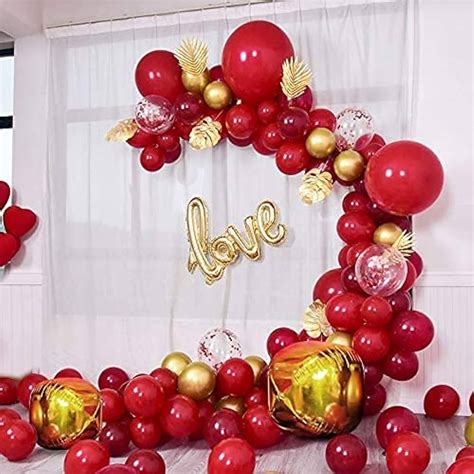 Recolectar 102 Images Decoracion De Globos Rojo Con Dorado Viaterra Mx