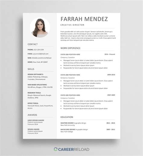 Free Ats Resume Template 2020 – pulp