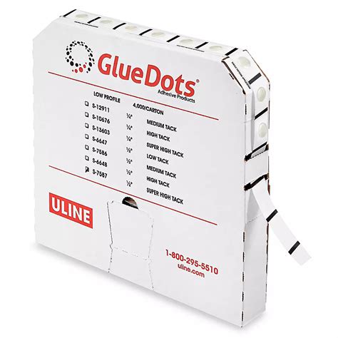 Glue Dots - 1/2", Low Profile, Super High Tack S-7587 - Uline