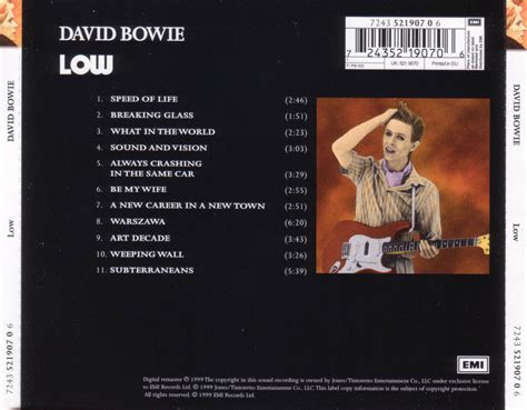 Car Tula Trasera De David Bowie Low Portada