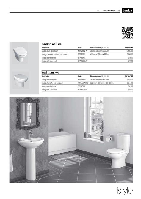 Lecico price list by Lecico Bathrooms - Issuu