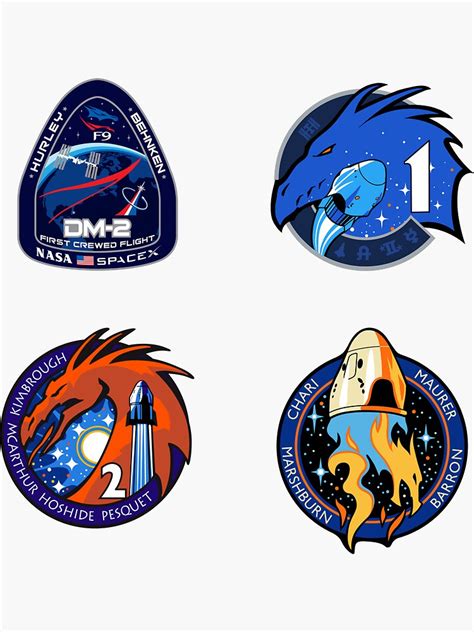 Nasa SpaceX Crew Mission Patches Logo Sticker For Sale By OnShare