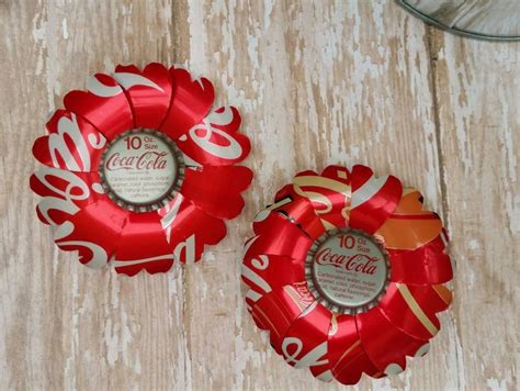 Coca Cola Flower Magnet Coke Magnet Flower Magnet Recycled Soda Can