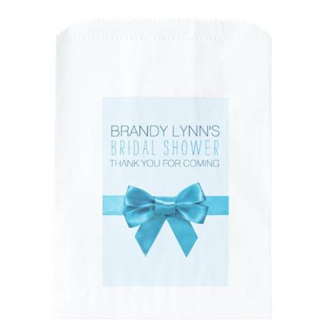 Blue Bow Bridal Shower Favor Bags Bridal Shower Favors Party Favor