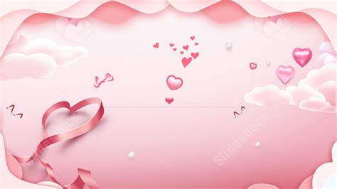 Fondo Rosa Corazón Amor Tanabata Viento Día De San Valentín Para Power Point Y Diapositivas