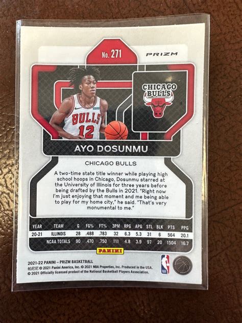 2021 22 Panini Prizm 271 Red Ruby Wave Prizm Rookie Ayo Dosunmu RC EBay