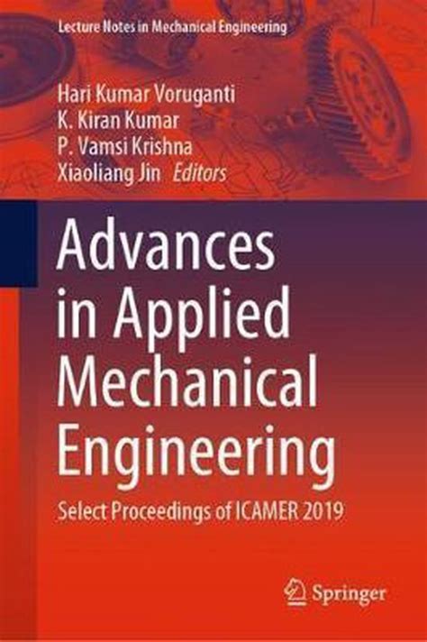 Lecture Notes In Mechanical Engineering Advances In Applied Mechanical