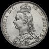 1890 Queen Victoria Jubilee Head Silver Crown GVF AEF