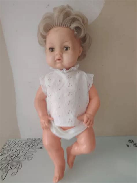 ANCIENNE POUPÉE PETIT COLLIN Blonde tête D aigle 50 cm Environ Yeux Dormeur EUR 8 60