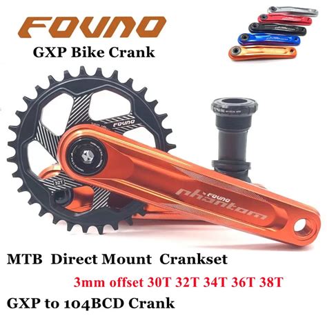 Fovno MTB 자전거 Crankset 직접 마운트 산악 자전거 GXP 크랭크 CNC 170mm 175mm 알루미늄 합금