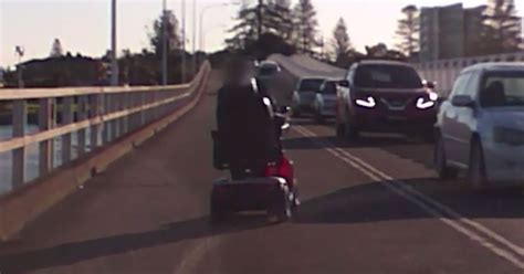 Drunk Woman Filmed Swerving Towards Traffic On Mobility Scooter In