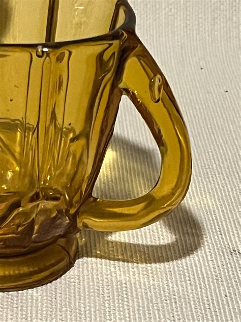 Vintage Amber Glass Milk Jug Etsy